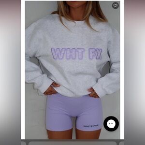 NWT! White Fox Deserve A Treat Oversized Sweater Grey Marle size S/M